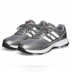 adidas Men's Tech Response 2.0 Golf Shoes in gray and silver metallic US8.5